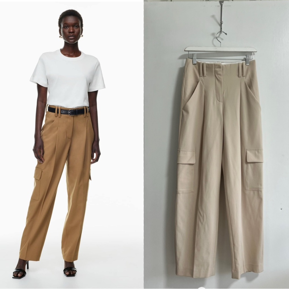 Babaton Relaxed wool twill cargo Rojo pants Beige colour Sz 0